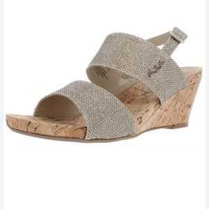 Womens Metallic Wedges
